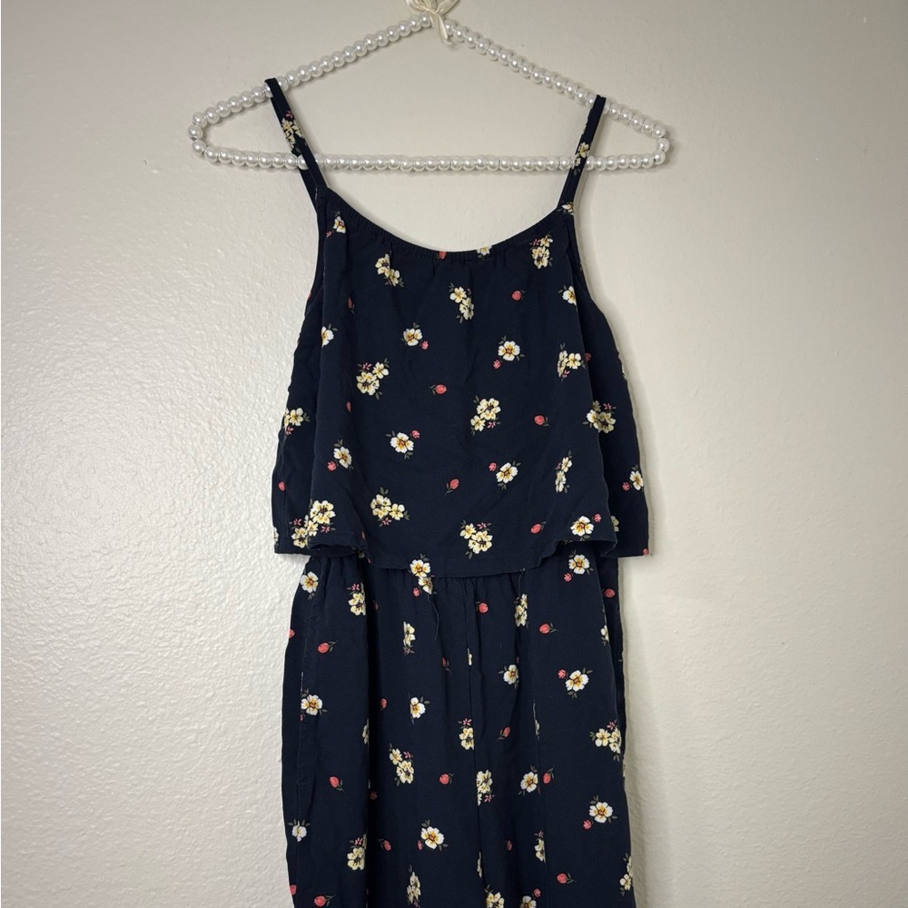 Abercrombie & Fitch Kids Blue Floral Ruffle Jumpsuit - Picture 6 of 7